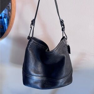 Black Coach 5715 Leather Shoulder Bag